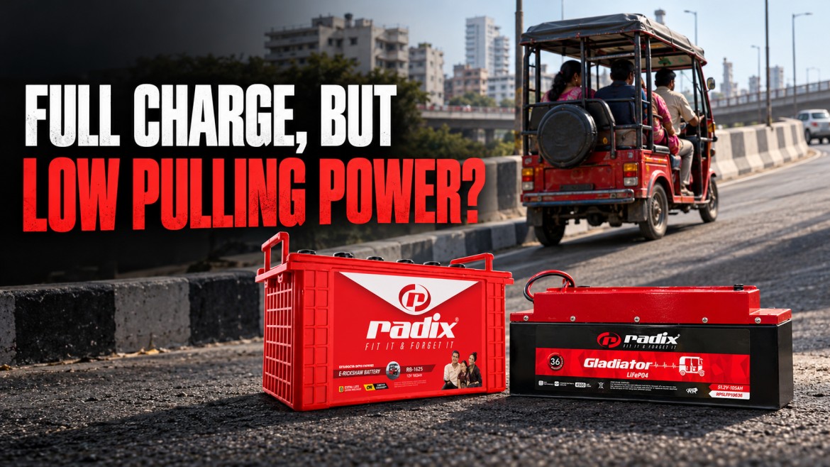 Why Does an E-Rickshaw Lose Pulling Power on Inclined Roads Even With a Charged Battery?